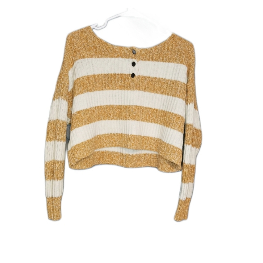 Striped American Eagle cropped sweater small